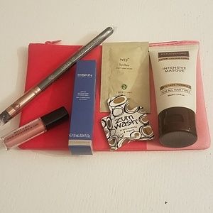 Cosmetic bag with products